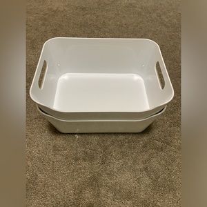 White IKEA Storage Bins